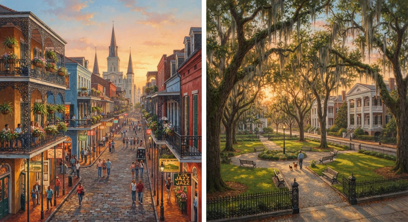 New Orleans vs. Savannah: Comparing Two Cities Built on History and Atmosphere