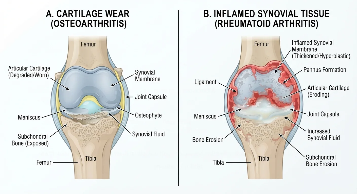 Osteoarthritis vs. Rheumatoid Arthritis: The Same Name, Very Different Diseases