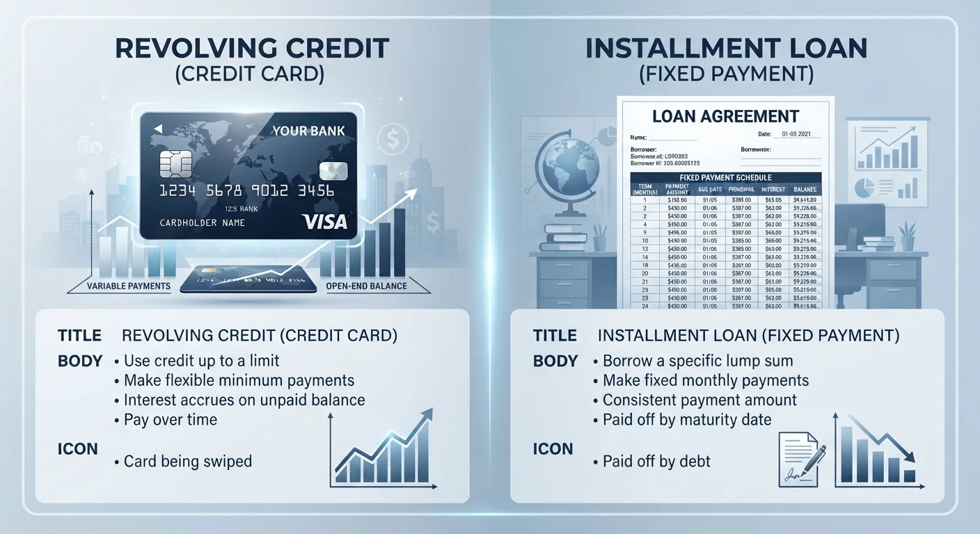 Revolving Credit vs. Instalment Loans: How Lenders View Each Differently